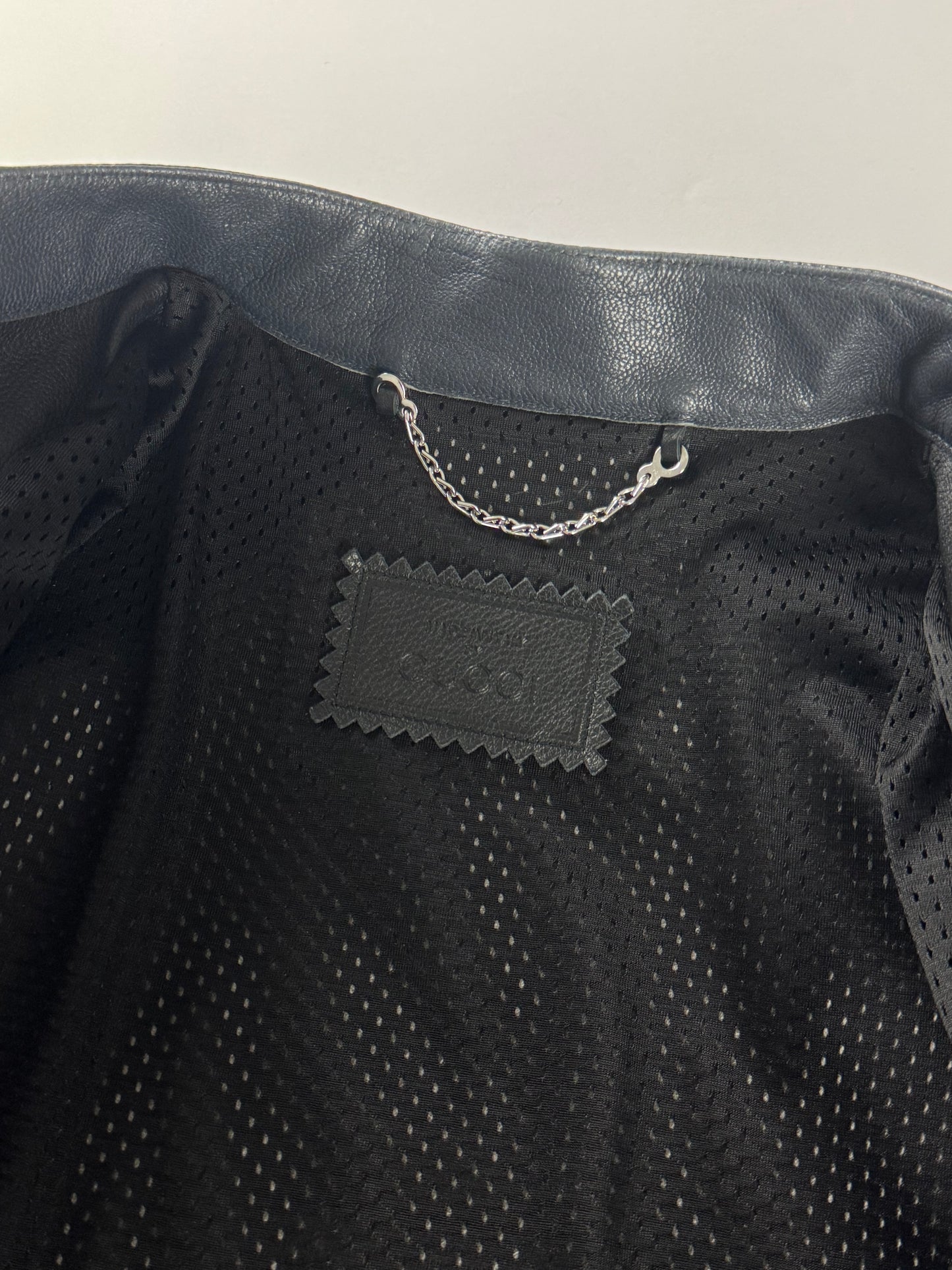 Gucci Sample Alexandro Michele Elbows & Shoulders Strong Pads Leather Biker Jacket FW 2023 - M