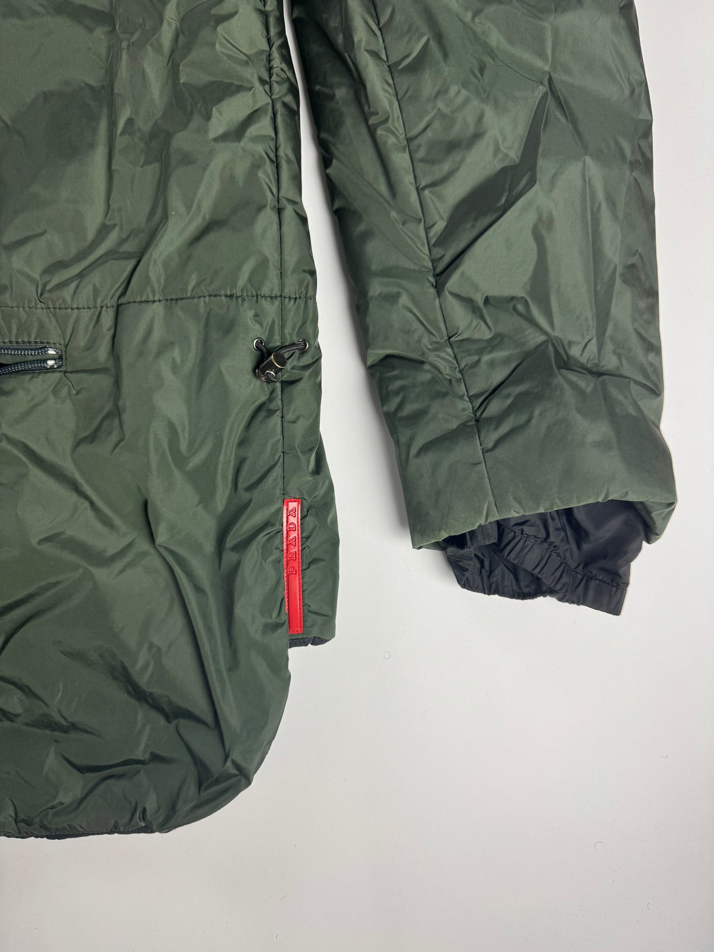 Prada Linea Rossa Convertible Arm Khaki Nylon Technical Jacket FW 1999 - XL