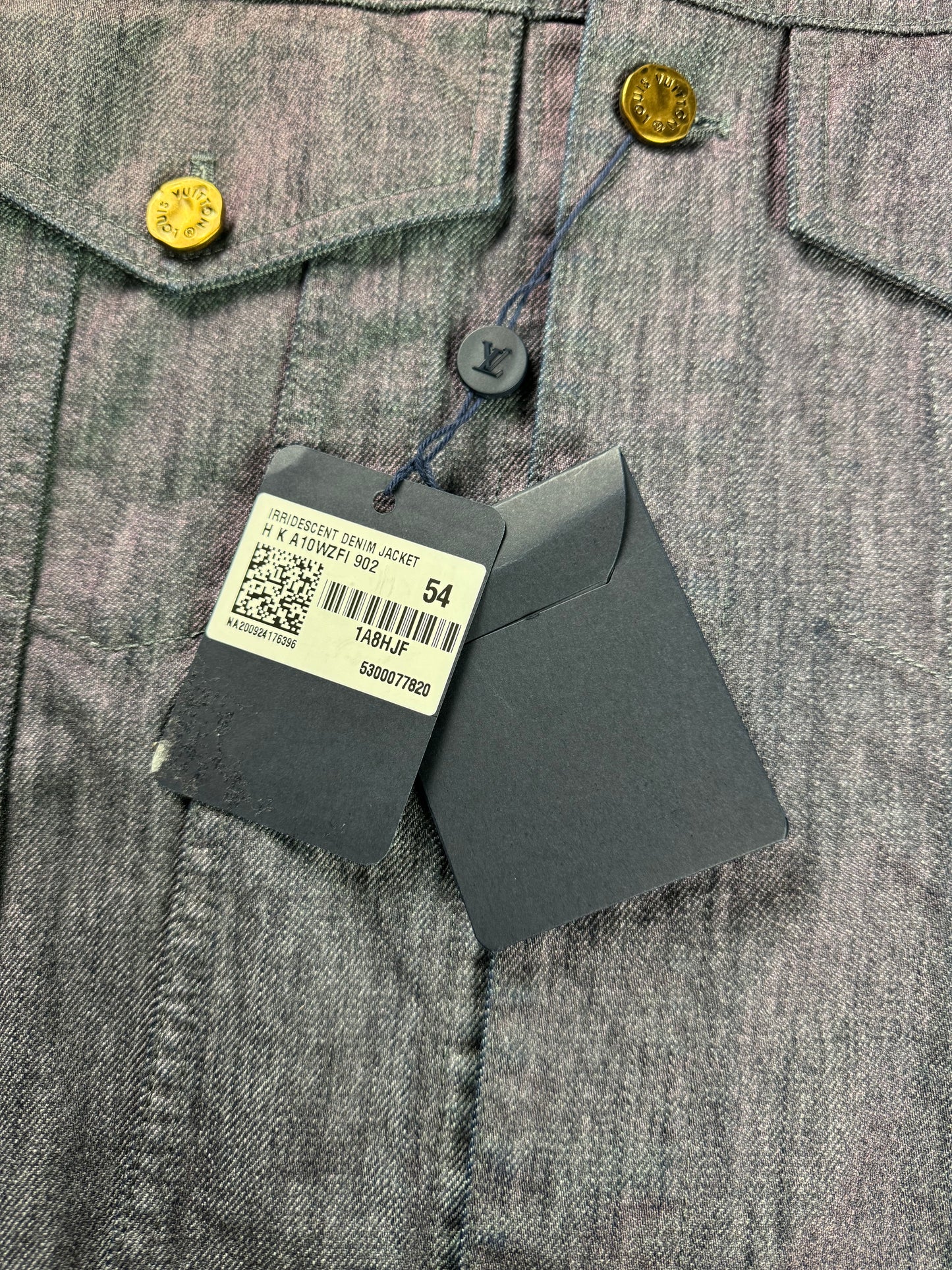 Louis Vuitton Virgil Abloh Indigo Raw Iridescent Denim Jacket FW 2021 - XL