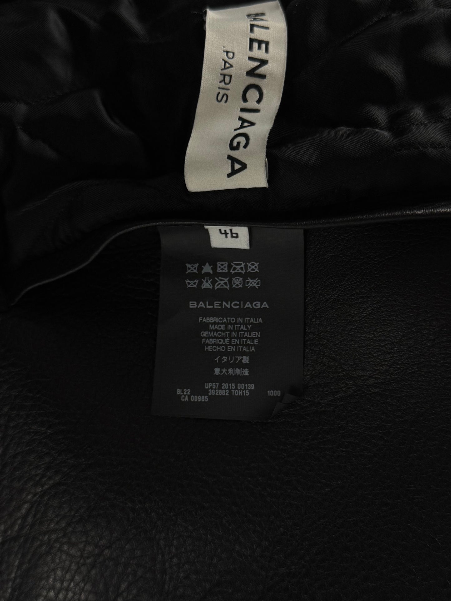 Balenciaga Alexander Wang Dark Buffalo Leather Perfecto Jacket FW 2015 - M