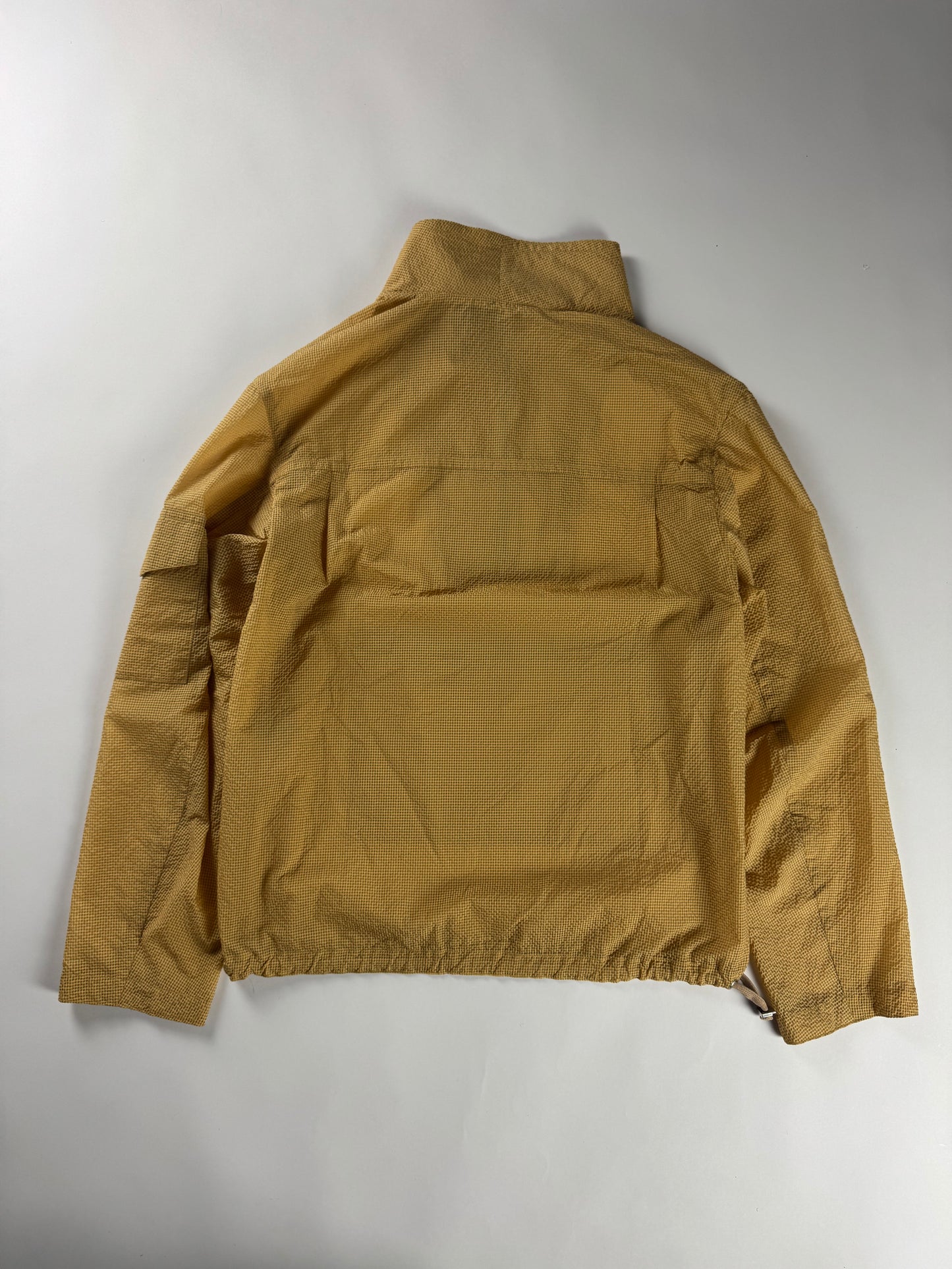 Hermès Sample Front Pocket Soft Textured Sand Turtleneck Half Zip Jacket SS 2020 - M