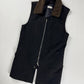 Dries Van Noten Black Wool Gilet Vest Sherpa Effect Collar - M