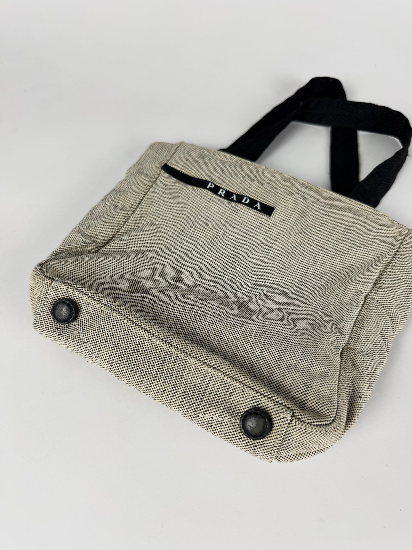 Prada Grey Cotton Mini Bag SS 1999 - OS