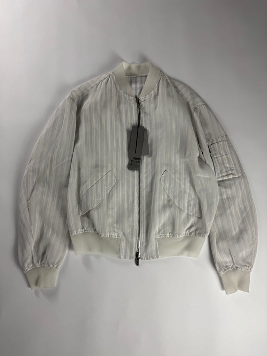Dior Homme Kim Jones Striped Silk Organza Bomber Jacket SS 2019 - M