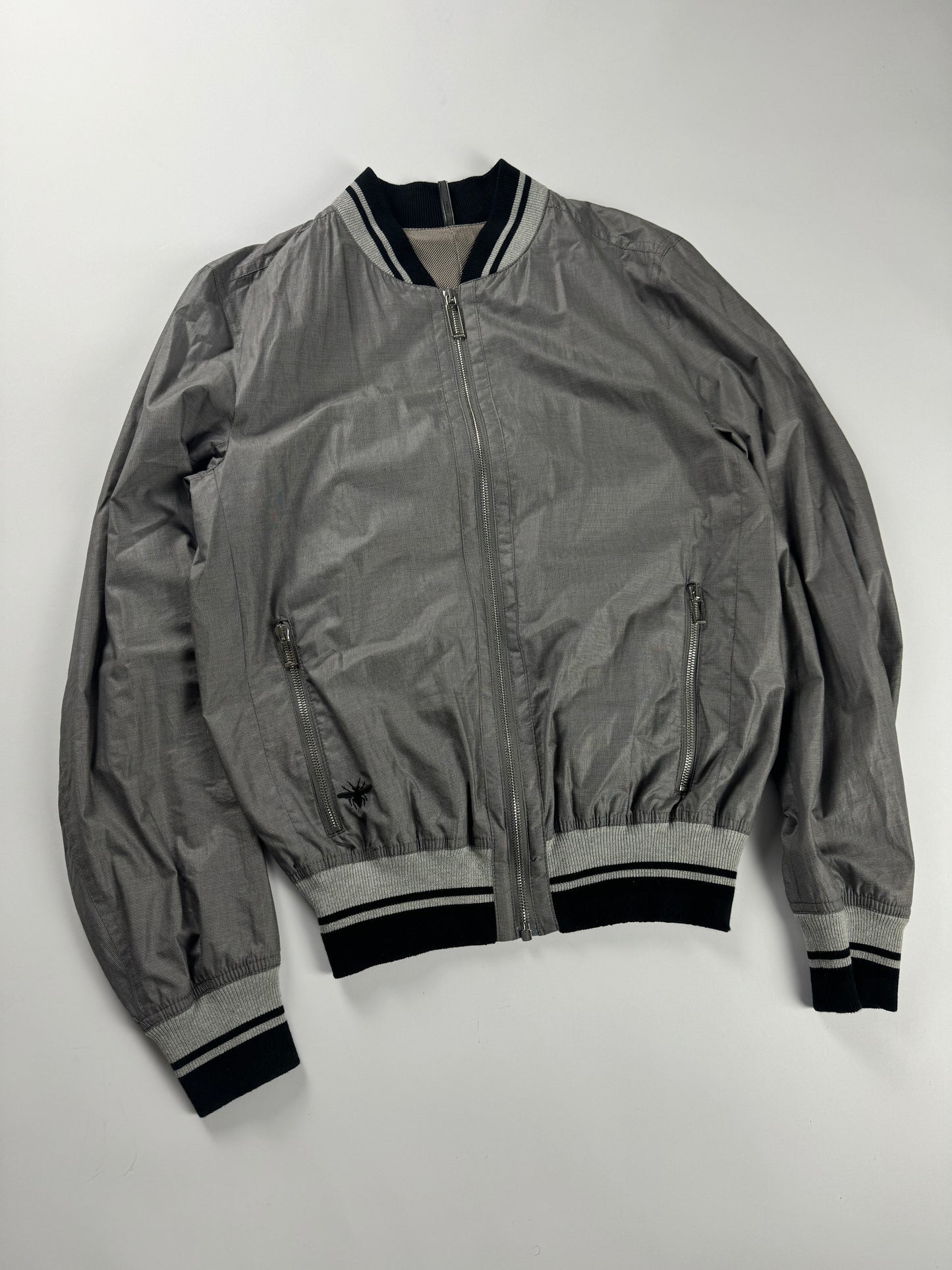 Dior Homme Kris Van Assche Smoke Grey Bomber Light Bee Jacket SS 2010 - S