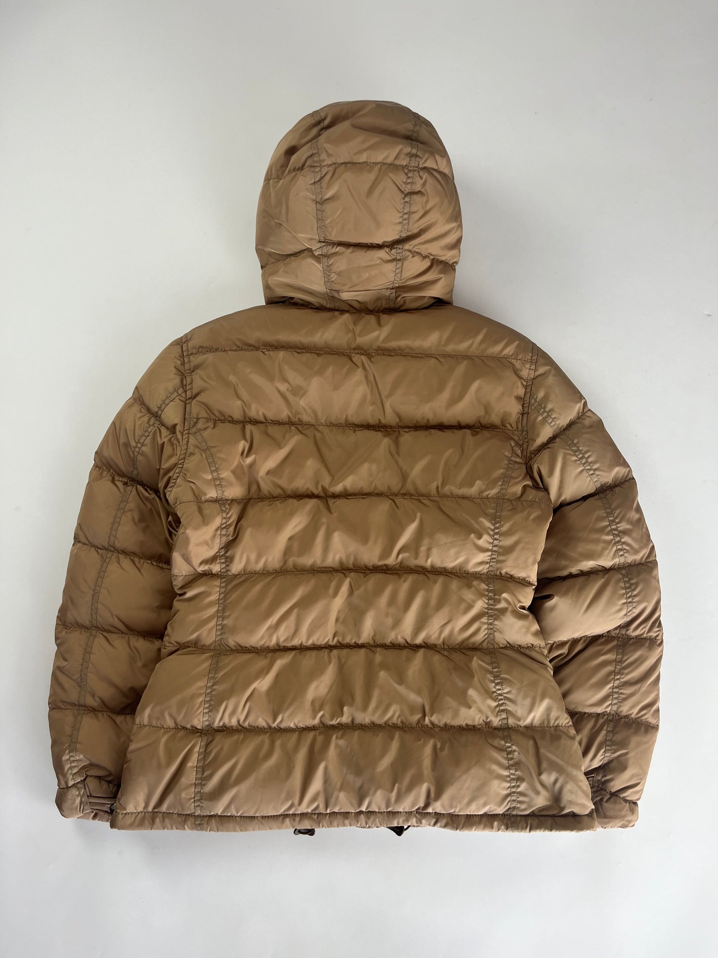 Prada Camel Nylon Puffer Jacket 2000s - S