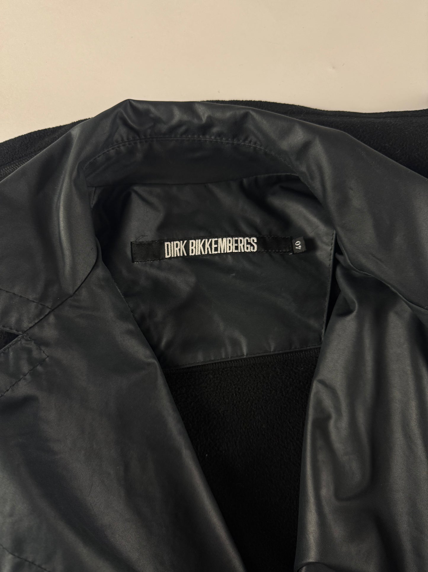 Dirk Bikkembergs Fleece Nylon Belted Coat 2000s - S