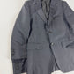 Comme des Garçons Homme Plus Dark Grey Pinstripe Peak Lapel Extended Double Button Cuff Wool Blazer Jacket FW 2019 - S