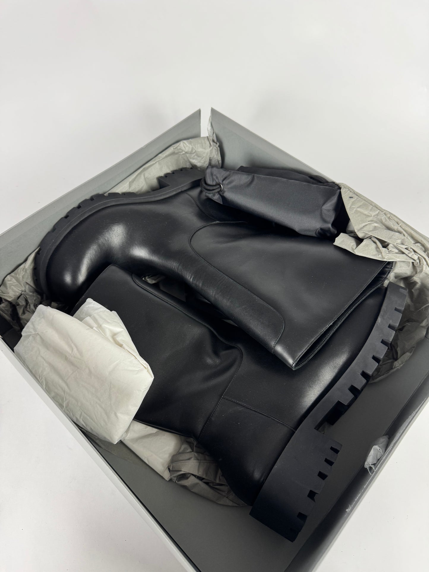 Balenciaga Military Hummer Tall Leather Boots FW 2022 - 44 EU