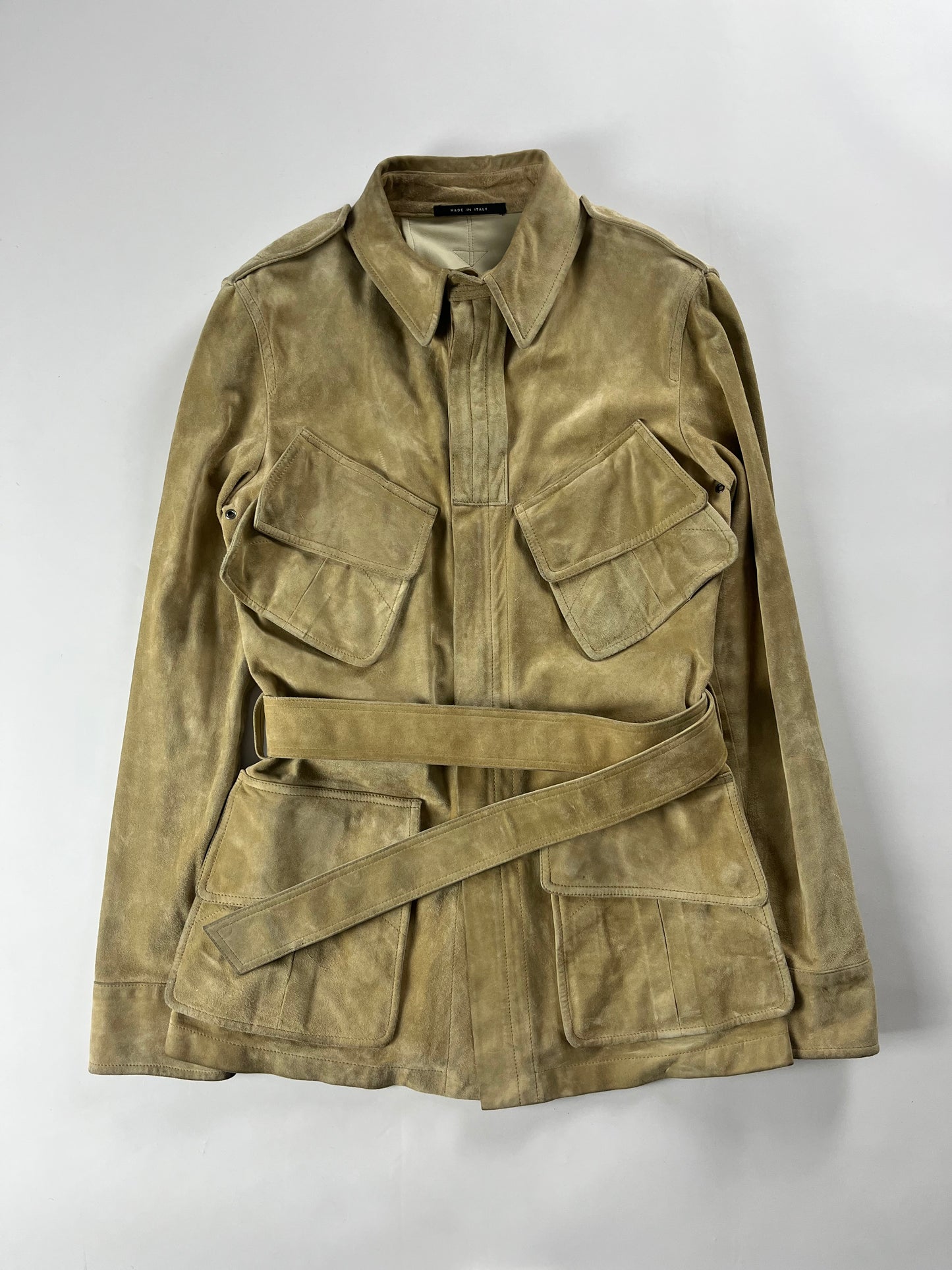 Gucci Belted Double Pocket Leather Coat FW 2003 - M