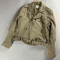 Balmain Tan Beige Belted Waist Biker Jacket 2010s - M