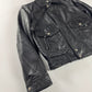 Saint Laurent Sample Leather Paneled Zigzag Stitching Bomber Jacket Pre Fall 2018 - S