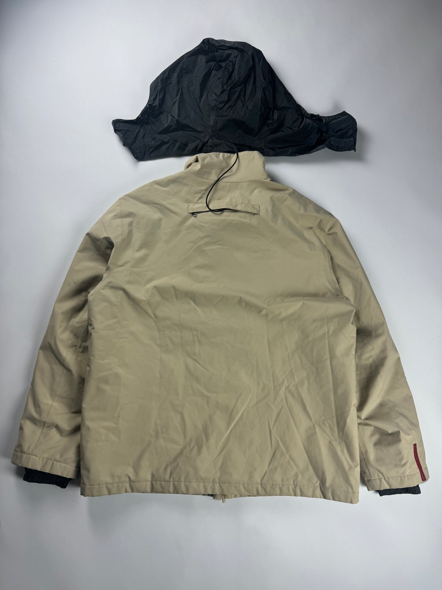 Prada Linea Rossa Cream Convertible Technical Hooded Jacket SS 2000 - XL