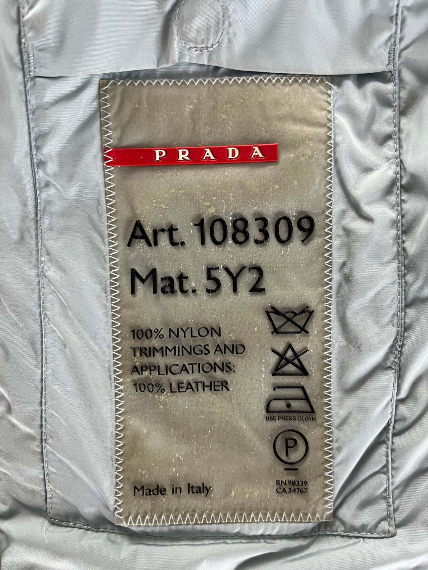 Prada City Blue Light Moto Jacket 2000s - XS