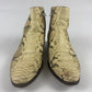 Maison Matin Margiela Cream Snakeskin Python Leather Mid Boots SS 2005 - 41 EU