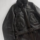 Louis Vuitton Dark Brown Fur Lining Heavy Sheepskin Leather Belted Coat 2000s - M