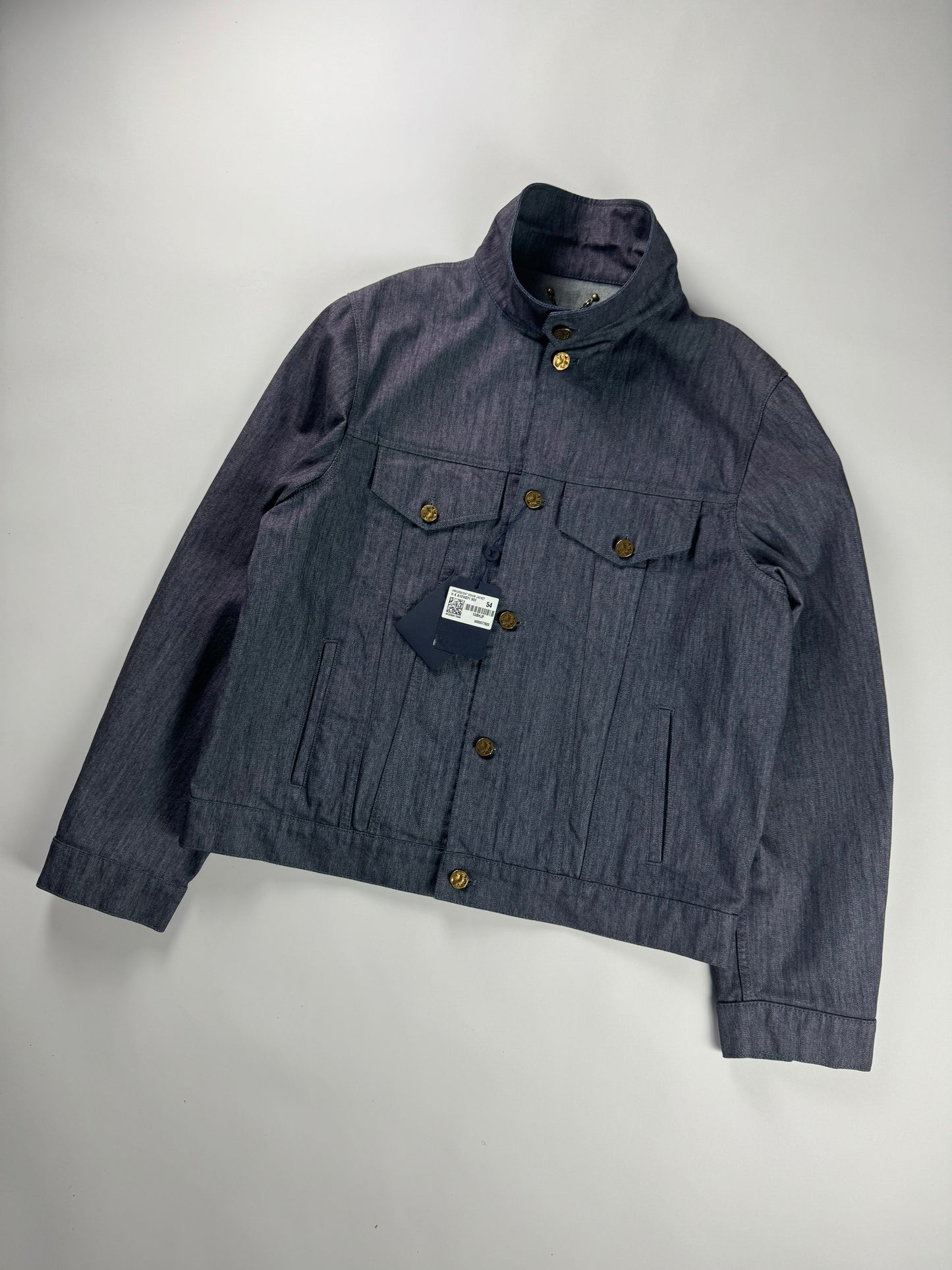 Louis Vuitton Virgil Abloh Indigo Raw Iridescent Denim Jacket FW 2021 - XL