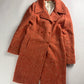 Balenciaga Nicolas Ghesquière Double Breasted Burnt Orange Wool Elegant Coat FW 2004 - S