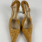 Gucci Tom Ford Light Tan Ostrich Leather Slingback Heels Pumps 1990s - 9,5 IT/40,5 EU