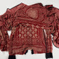 Jean Paul Gaultier Paisley Native Tribal Tattoo Oriental Mesh Blouse Top 1990s - L