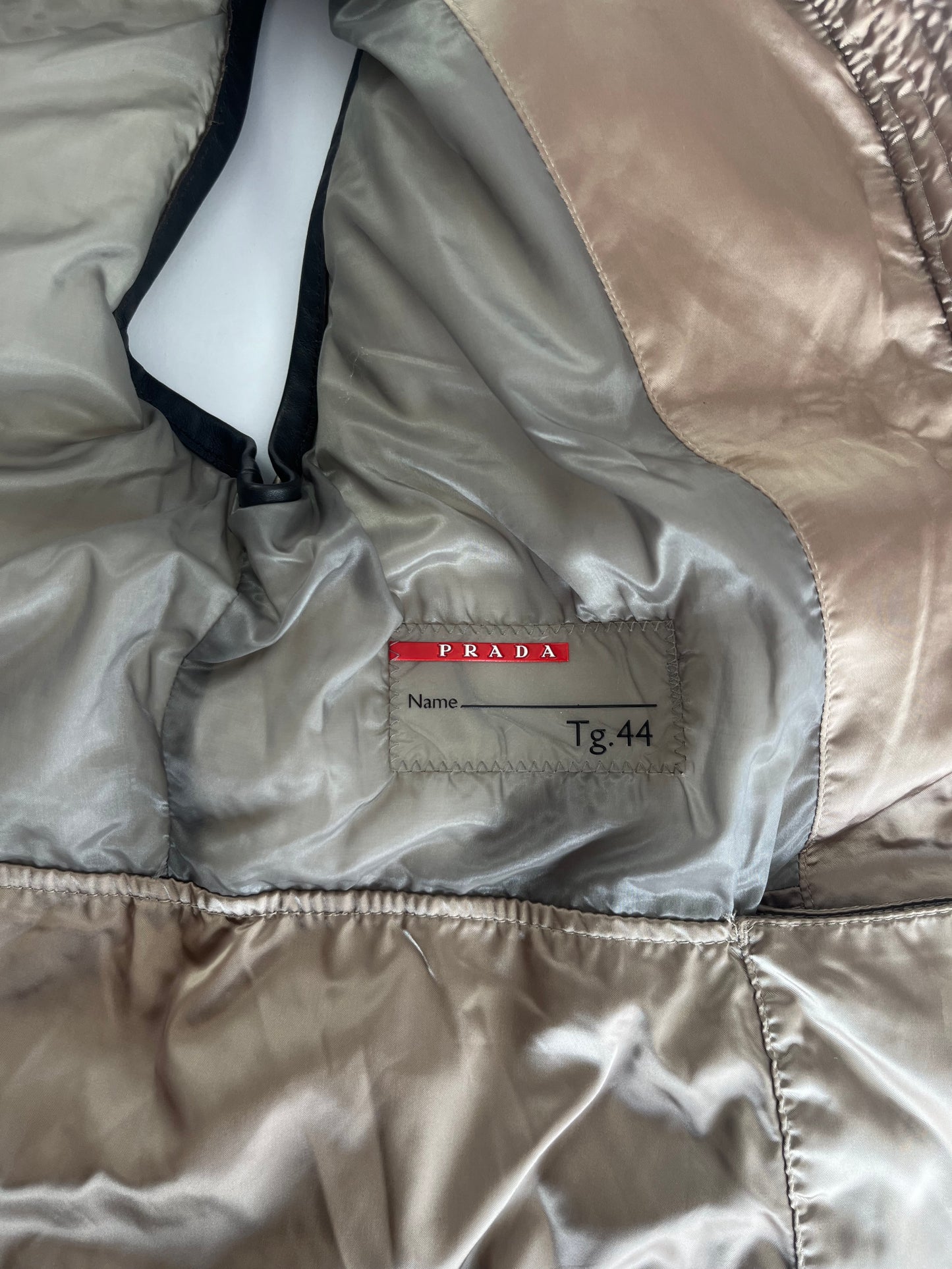 Prada Puffer Belted Collar Down Vest 2000s - S