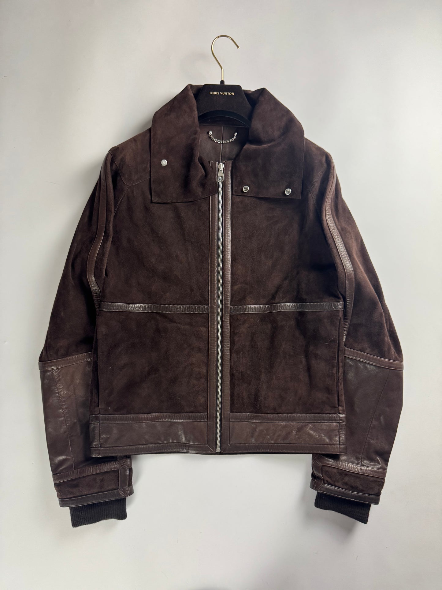 Louis Vuitton Sample Hybrid Patched Leather Pure Suede High Collar FW 2008 - S