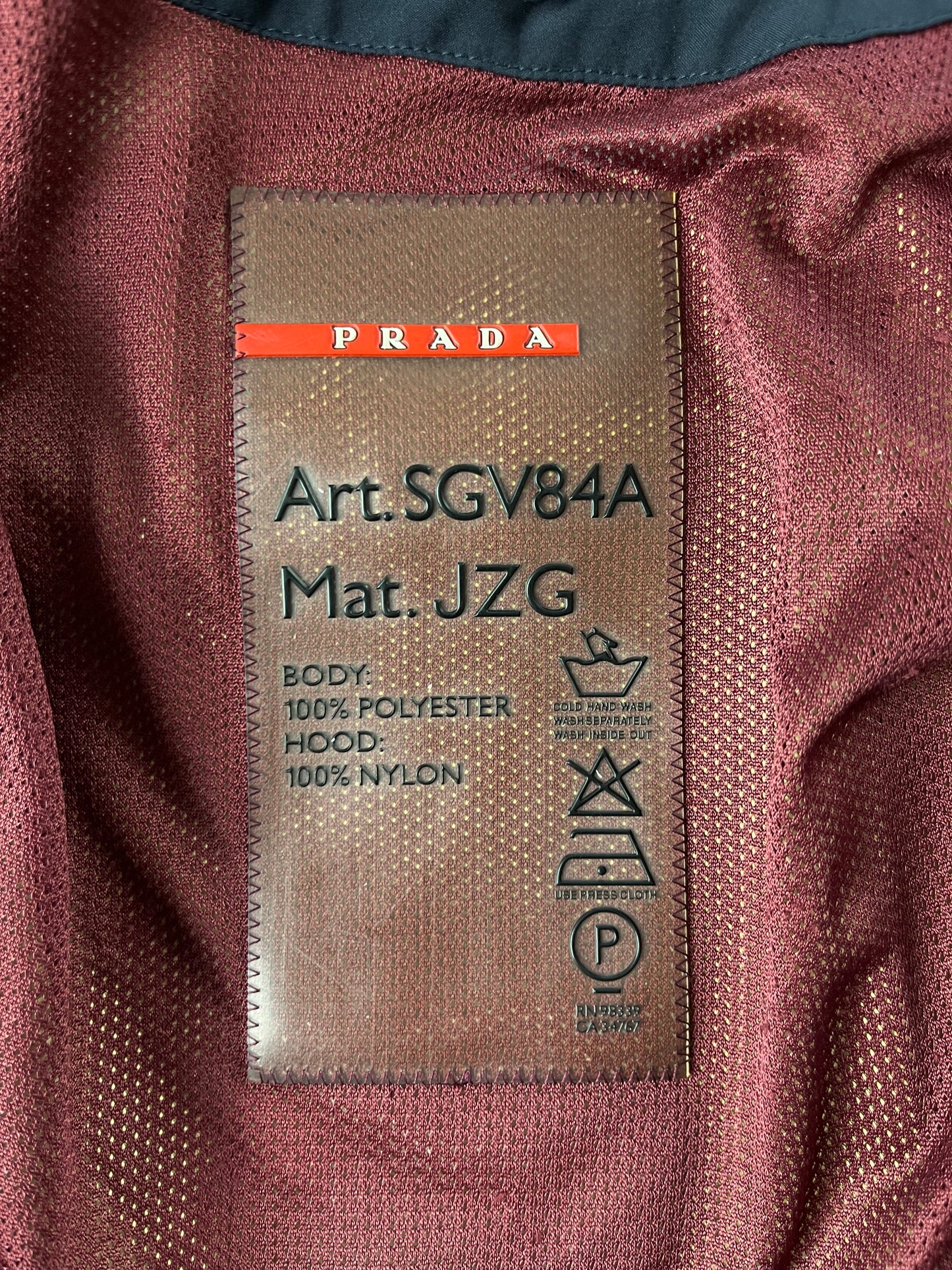 Prada Linea Rossa Obsidian Convertible Nylon Windbreaker Jacket FW 1999 - L