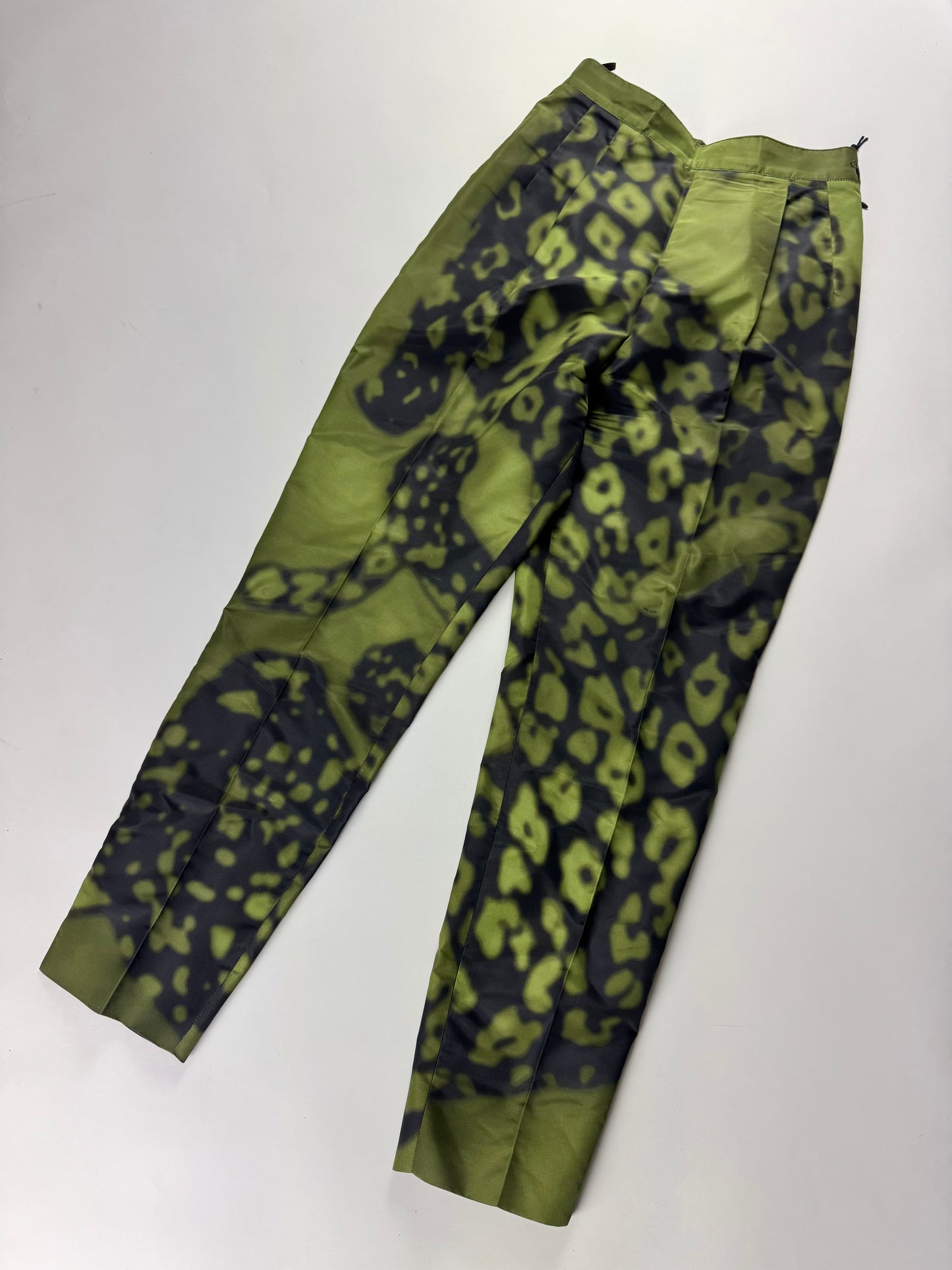 Prada Green Gradient Printed Shift Tailored Pants Resort 2009 - S