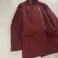 Balenciaga Virgin Wool Burgundy Officer Coat FW 2012 - S