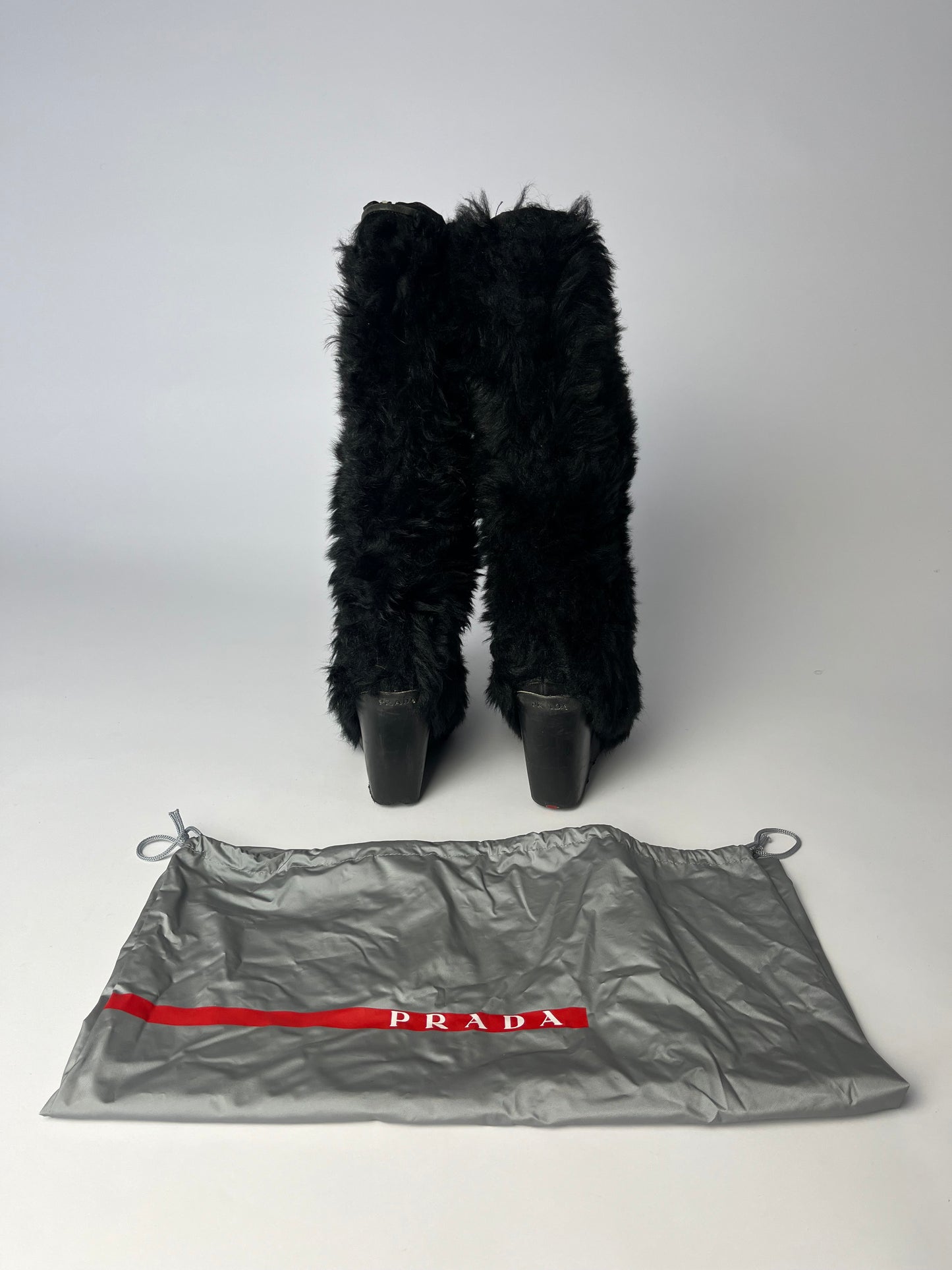 Prada Linea Rossa Fur Platform Boots FW 1999 - 39,5 IT/40 EU