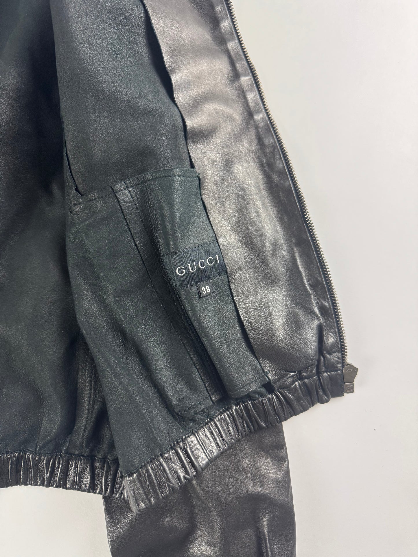 Gucci Tom Ford Light Leather Bomber Jacket SS 2000 - XS
