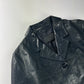 Prada Dark Leather Minimalist Coat 1990s - S