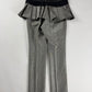 Junya Watanabe Grey Glen Plaid Folded Peplum Waist Straight Leg Skirt Trousers SS 2010 - S