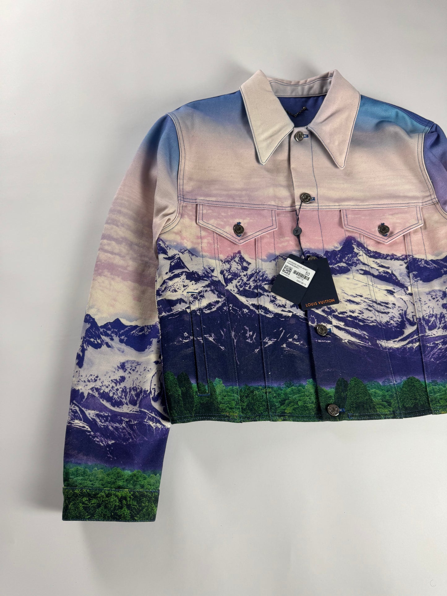 Louis Vuitton Virgil Abloh Landscape Denim Trucker Jacket SS 2022 - L