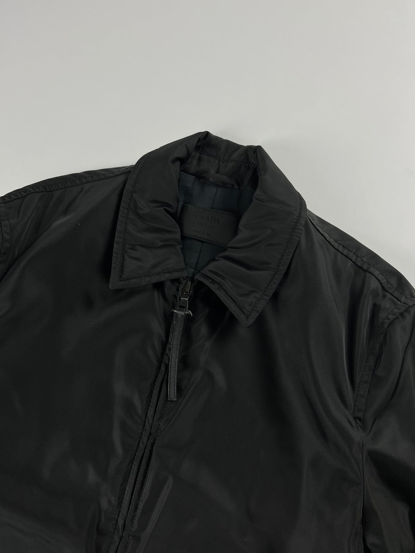 Prada Minimalist Double Zip Nylon Jacket 2000s - L