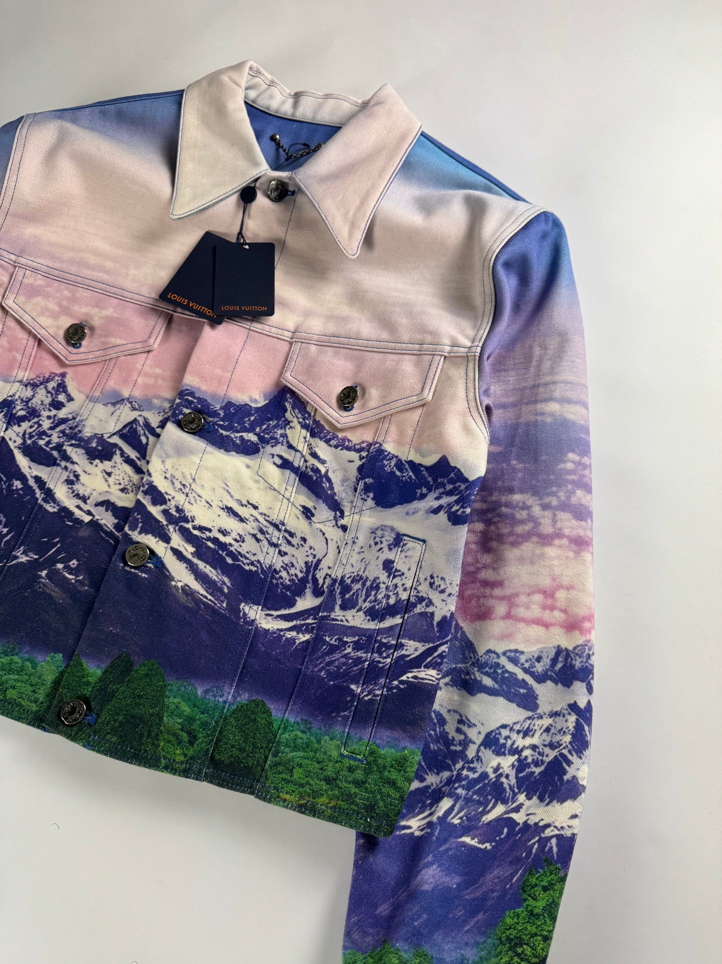 Louis Vuitton Virgil Abloh Landscape Denim Trucker Jacket SS 2022 - M