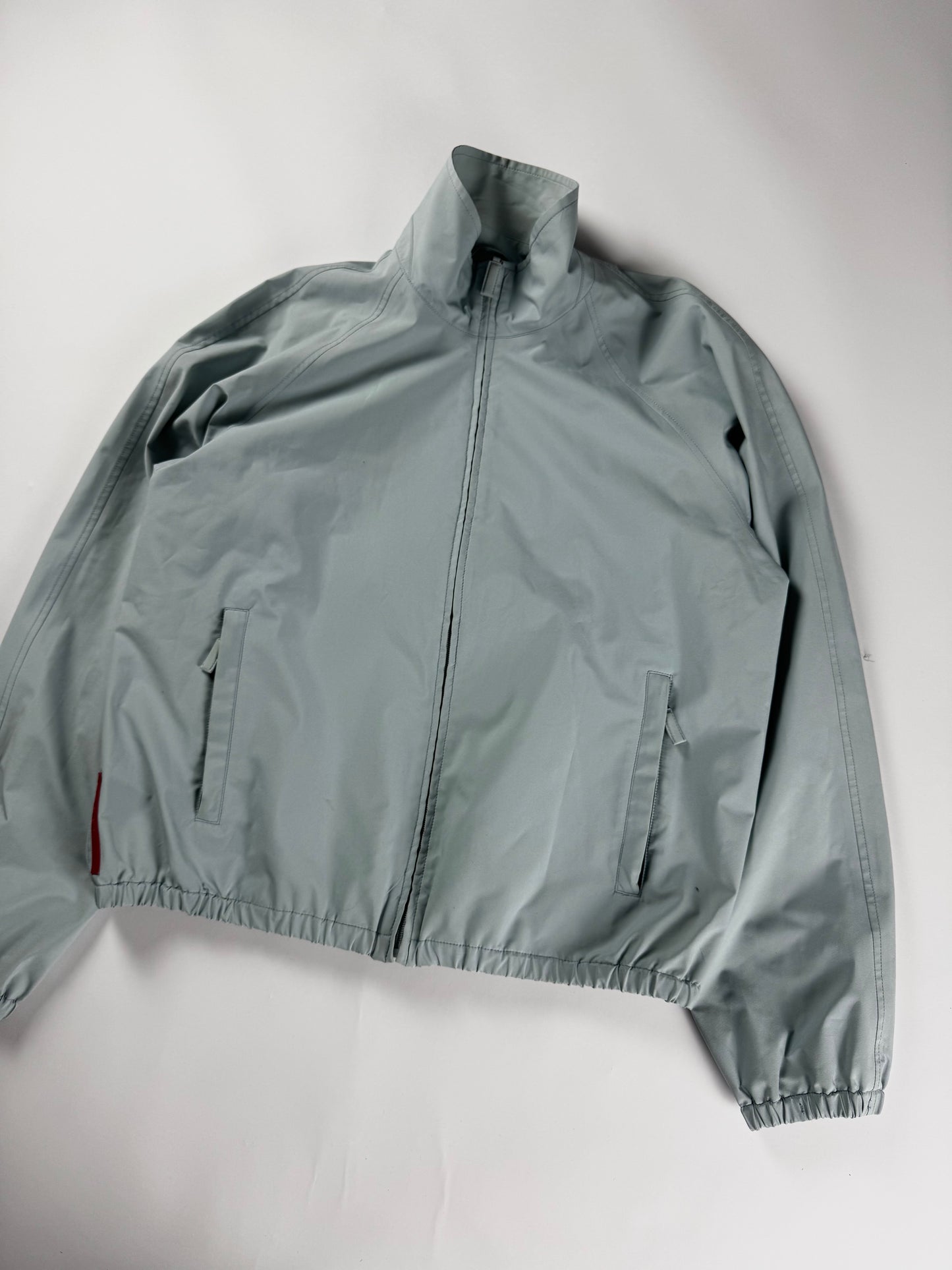 Prada Linea Rossa Baby Blue Nylon Bomber Jacket FW 1999 - L