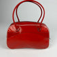 Prada Red Leather Bowling Bag SS 2000 - OS