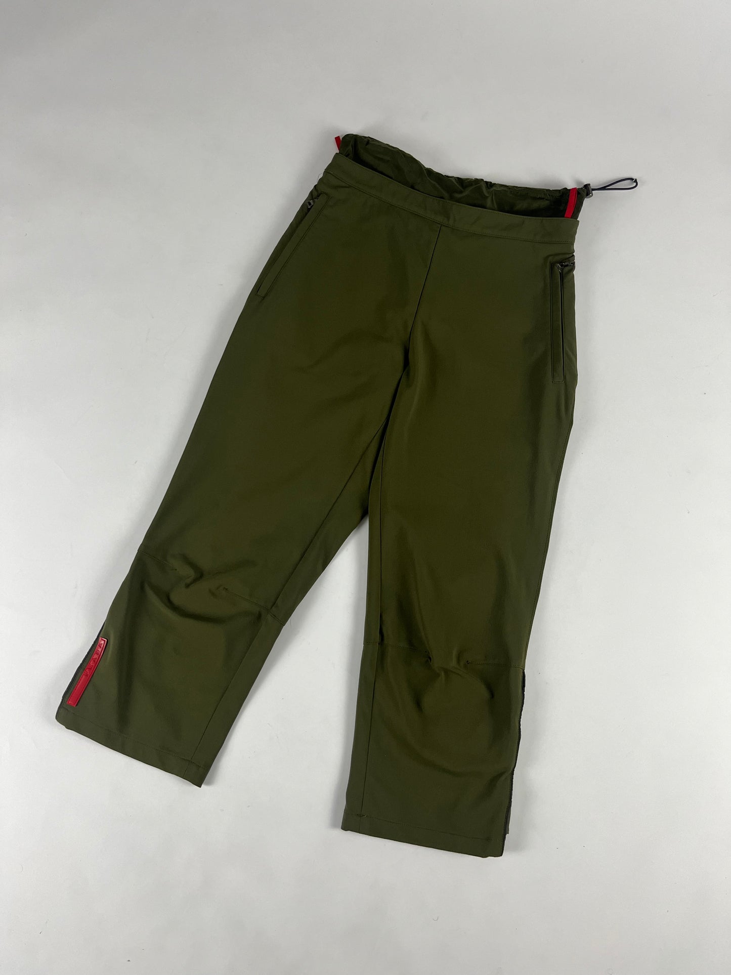 Prada Linea Rossa Khaki Strapped 3/4 Pants FW 1999 - S