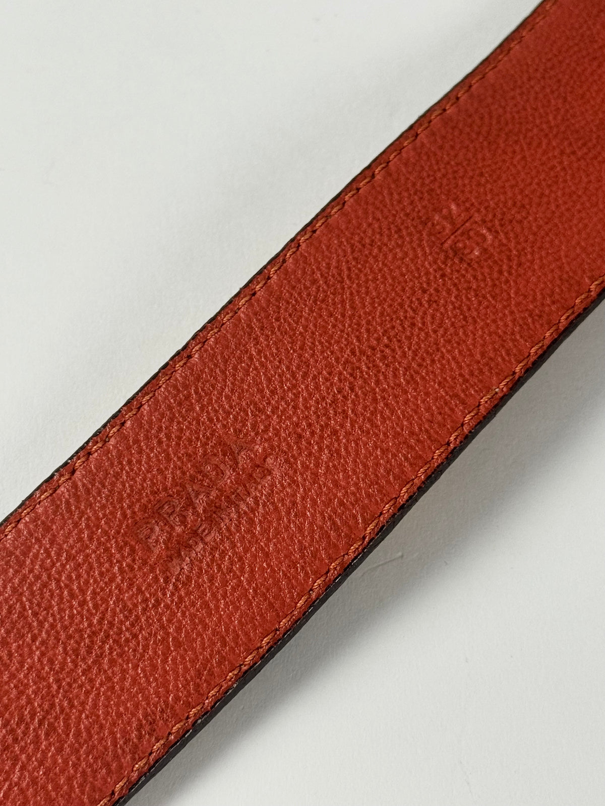 Prada Snakeskin Orange Leather Belt SS 2005 - 80 CM