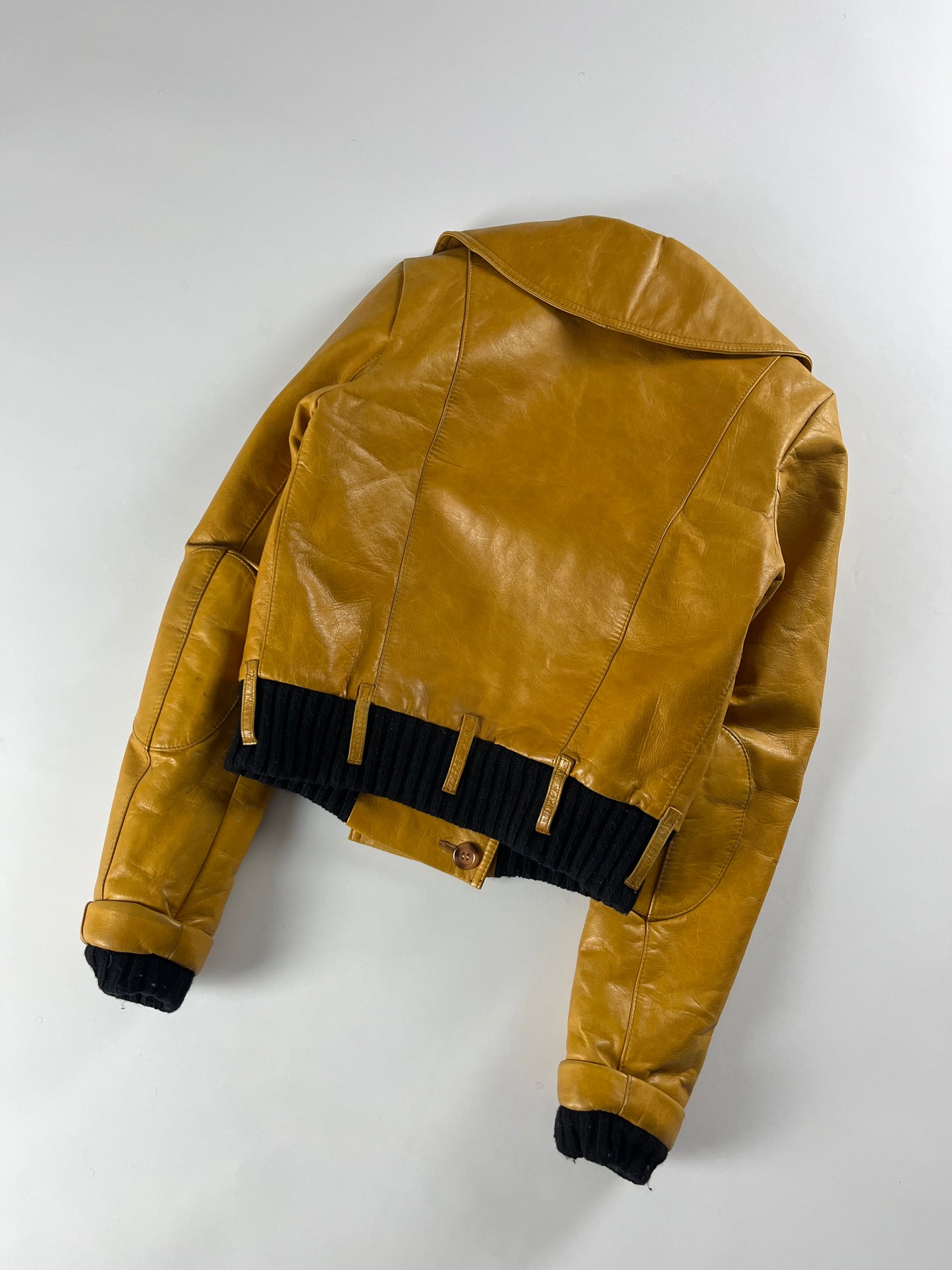 Balenciaga Nicolas Ghesquière Yellow Leather Jacket FW 2002 - S