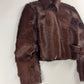 Louis Vuitton Sample Artisanal Fur Suture Spine Line Double Waist Belt Jacket - XS