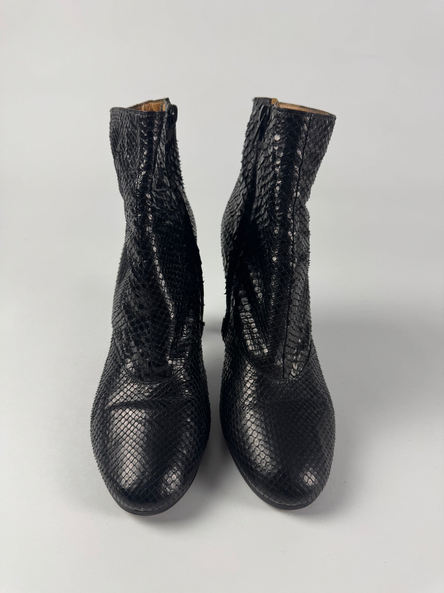 Maison Martin Margiela Snakeskin Python Leather Effect Ankle Boots - 41 EU