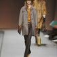 Prada Virgin Wool Grey Stripped  Coat FW 2003 - S