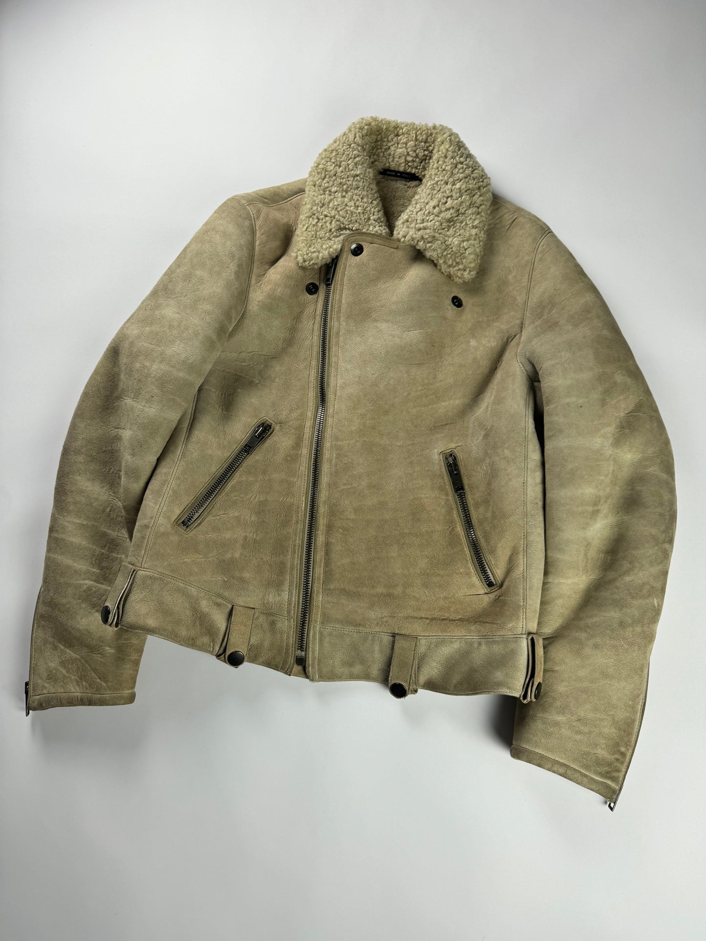 Gucci Tom Ford Aviator Thick Shearling Jacket FW 2002 - M