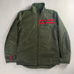 Prada Linea Rossa Side Red Striped Olive Green Nylon Jacket 2000s - M