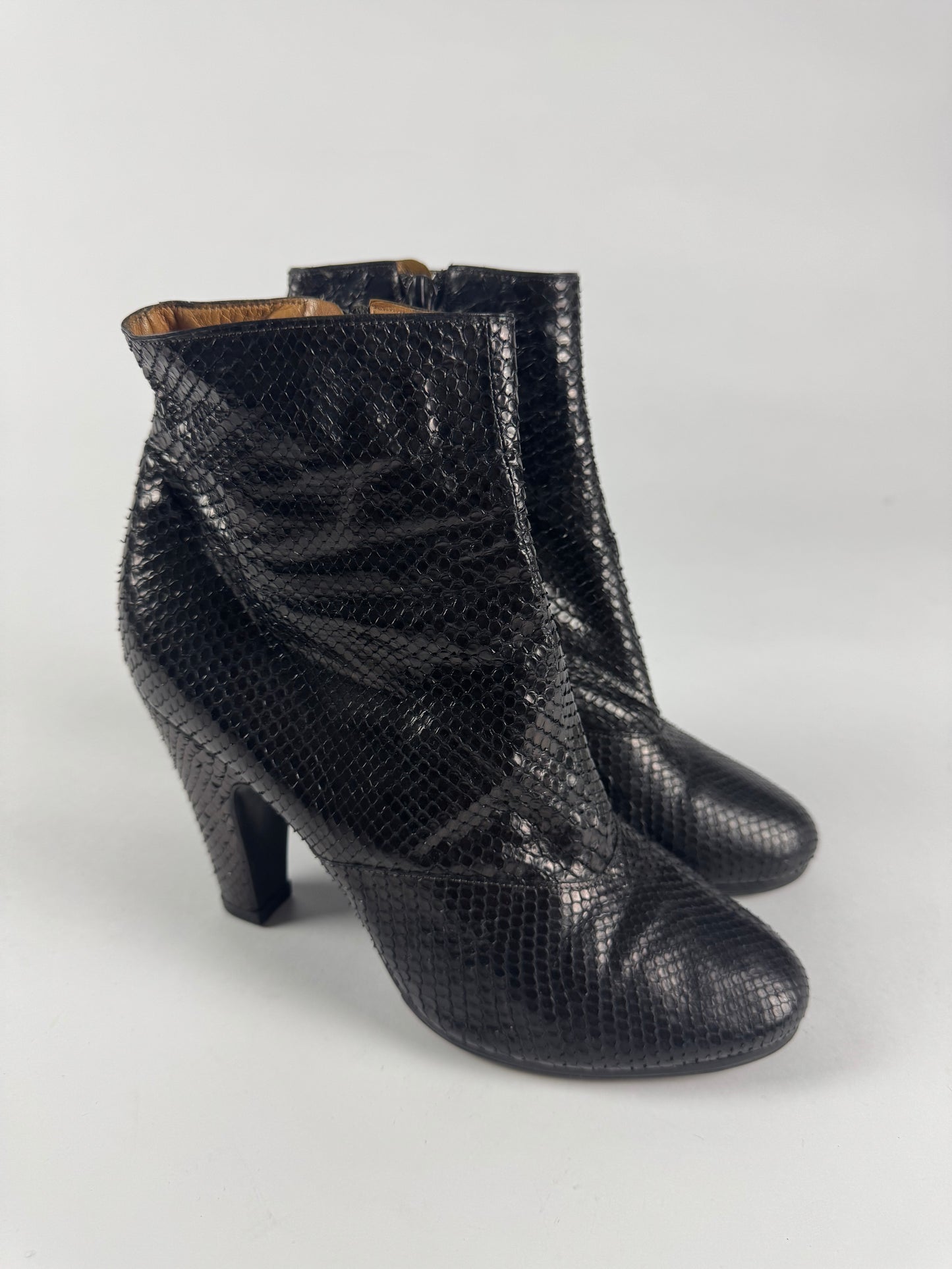 Maison Martin Margiela Snakeskin Python Leather Effect Ankle Boots - 41 EU