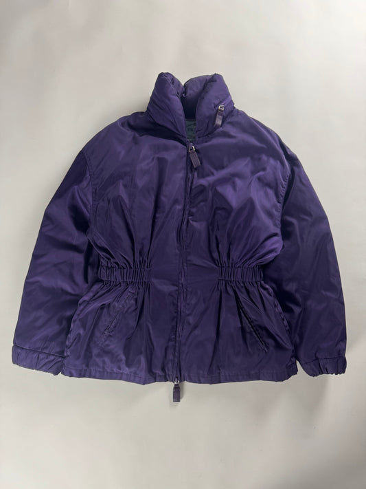 Prada Purple Drawstring Waist Puffer Jacket 1990s - S