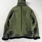 Louis Vuitton Sample Military Olive Shearling Leather Trimmed Bomber Jacket FW 2018 - M