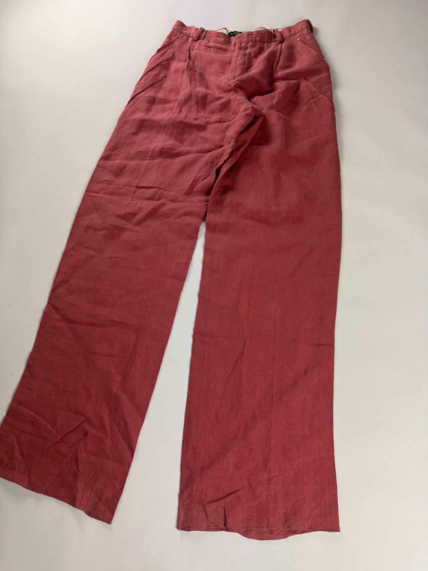 Y/Project Sample Pink Tailored Three Oblique Pocket Trousers SS 2018 - L